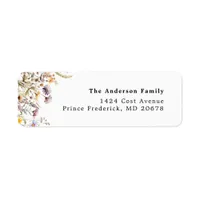 Spring Watercolor Wildflowers Florals Label