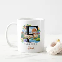 Florence Italy Monogram Letter F Personalized Gift Coffee Mug
