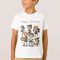 Happy Halloween Vintage Children Illustration  T-Shirt