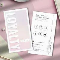 Elegant Girly Pastel Pink Loyalty Card