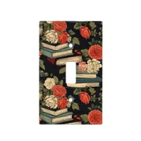 Vintage Books and Roses Reader's  Light Switch Cover