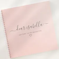 Pink Letters to My Daughter Keepsake Memory Notebook