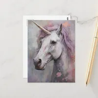 A Beautiful Purple Unicorn Postcard