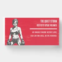 The Quiet Storm - Her Fists Speak Volumes Wooden Box Sign