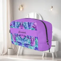 Magnificent hydrangea blossoms, personalizable    dopp kit