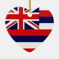 Hawaii State Flag Ceramic Ornament