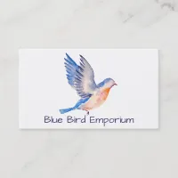 Watercolor Blue Bird Business Cards