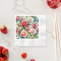 Whimsical Rose Pattern Napkins