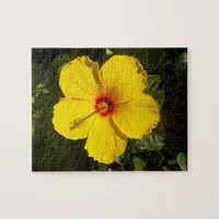 Yellow Hibiscus Flower Jigsaw Puzzle