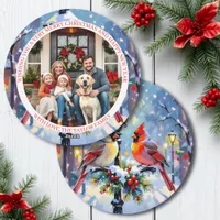 A Cardinal Christmas Photo Template Personalized