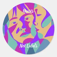 Pop Art | Two Women | Portrait Classic Round Sticker