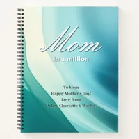 Elegant Mom In A Million Personalized Mother's Day Notebook