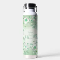 Personalized Flowers Abstract Floral Water Bottle