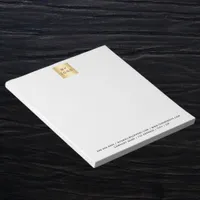 White black business logo notepad