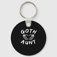 Goth Aunt Punk Skeleton Heart Hands Gothic Design Keychain