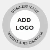 Personalized Business Logo    Classic Round Sticker