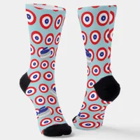 Curling Stones and Targets Socks