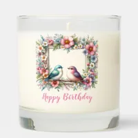 Love Birds Spring Flowers Floral Scented Candle