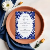 Mexican Fiesta Blue Talavera Bridal Shower Invitation