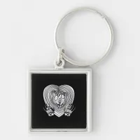 Crying Heart Classic - Skeleton Hands Heart Keychain