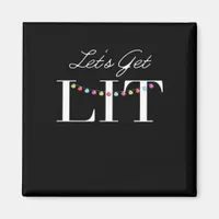 Let's Get Lit Christmas Lights Classic Magnet