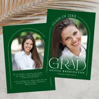 Green Modern 2 Photo Arch Graduation Announcement