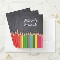 Children's Artwork Artist Keepsake Chalkboard Pocket Folder