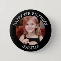 Personalized Photo, Age and Name Birthday  Button