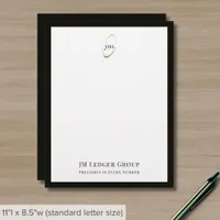 Modern Business Script Monogram Letterhead