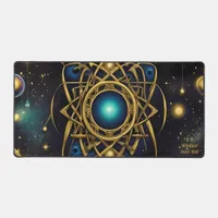 Ancient symbols in vibrant Abstract Design Desk Mat