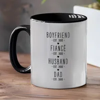 Personalized Dad Milestones Gift Mug
