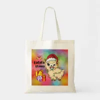 Christmas Llama Tote Bag