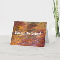 Happy Birthday Colorful Glitter Mixed Media Card