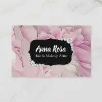 *~* Pink Lavender Beauty Artist  Diamond Bling Business Card