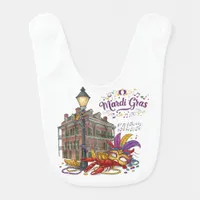 Mardi Gras Baby Bib