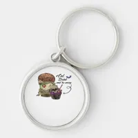 Vintage Funny Halloween Quote Eat Drink And Be Sca Keychain