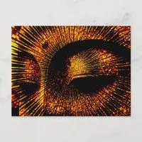 Gold Burst Buddha Postcard