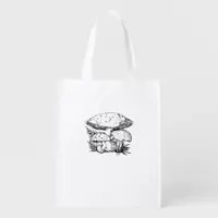Cute Cottagecore Aesthetic Mushroom Fungi Goblinco Grocery Bag