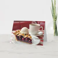 Cherry Pie, Vanilla Ice Cream & Coffee Birthday Card