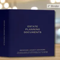 Navy Blue and Gold Estate Planning 2.0 inch 3 Ring Binder