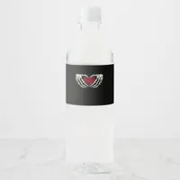 Skeleton Hands With Heart Classic Water Bottle Label