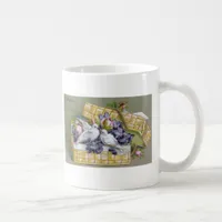 Birthday Dove and Basket Vintage Postcard Coffee Mug