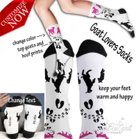 PERSONALIZE Dancing Goats and HoofPrints Socks