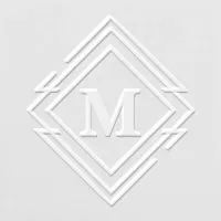 Geometric Diamond Frame Monogram ID617  Embosser