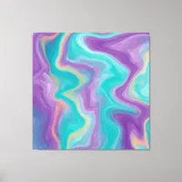 Purple, Blue, Gold and Teal swirls Peaceful Canvas Print