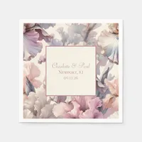 Elegant Floral Romantic Classic Blush Wedding  Napkins