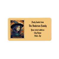 Halloween Witch Party Address Label