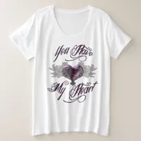 You Have My Heart Pink Plus Size T-Shirt