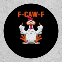 F-Caw-F Funny Chicken Classic Minimal Clean Patch