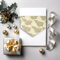 Cream Script Tree Pattern Festive Tissue Paper